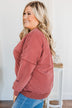 Pulse Basics Notice Me Crew Neck Pullover- Brick