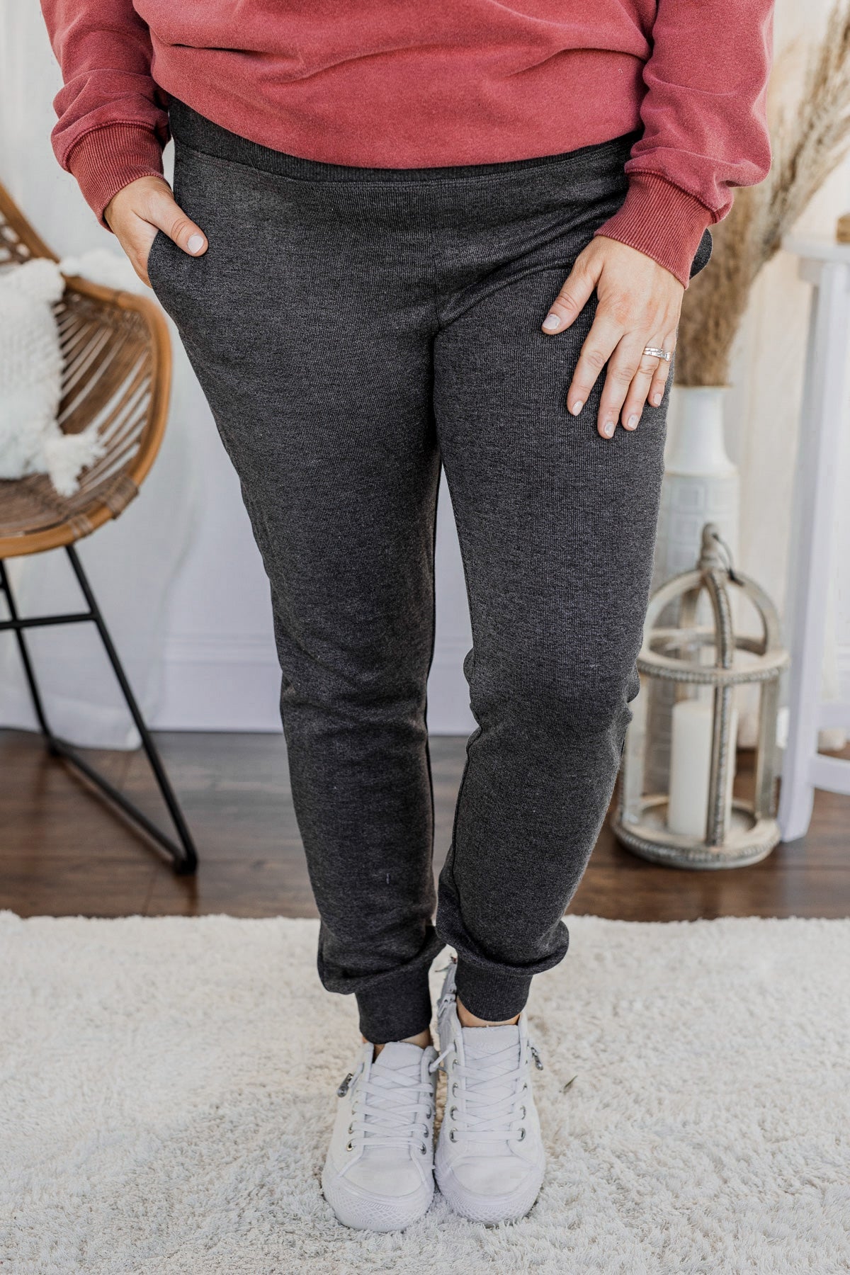 Stay Home With You Joggers- Charcoal