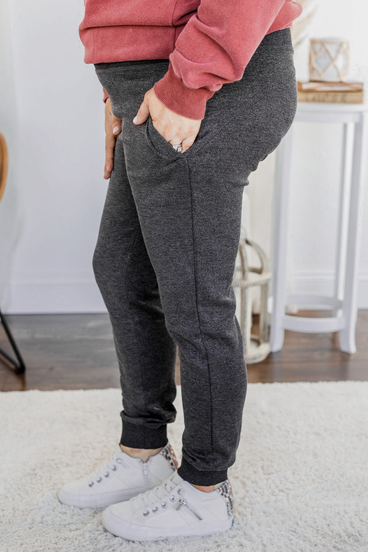 Stay Home With You Joggers- Charcoal