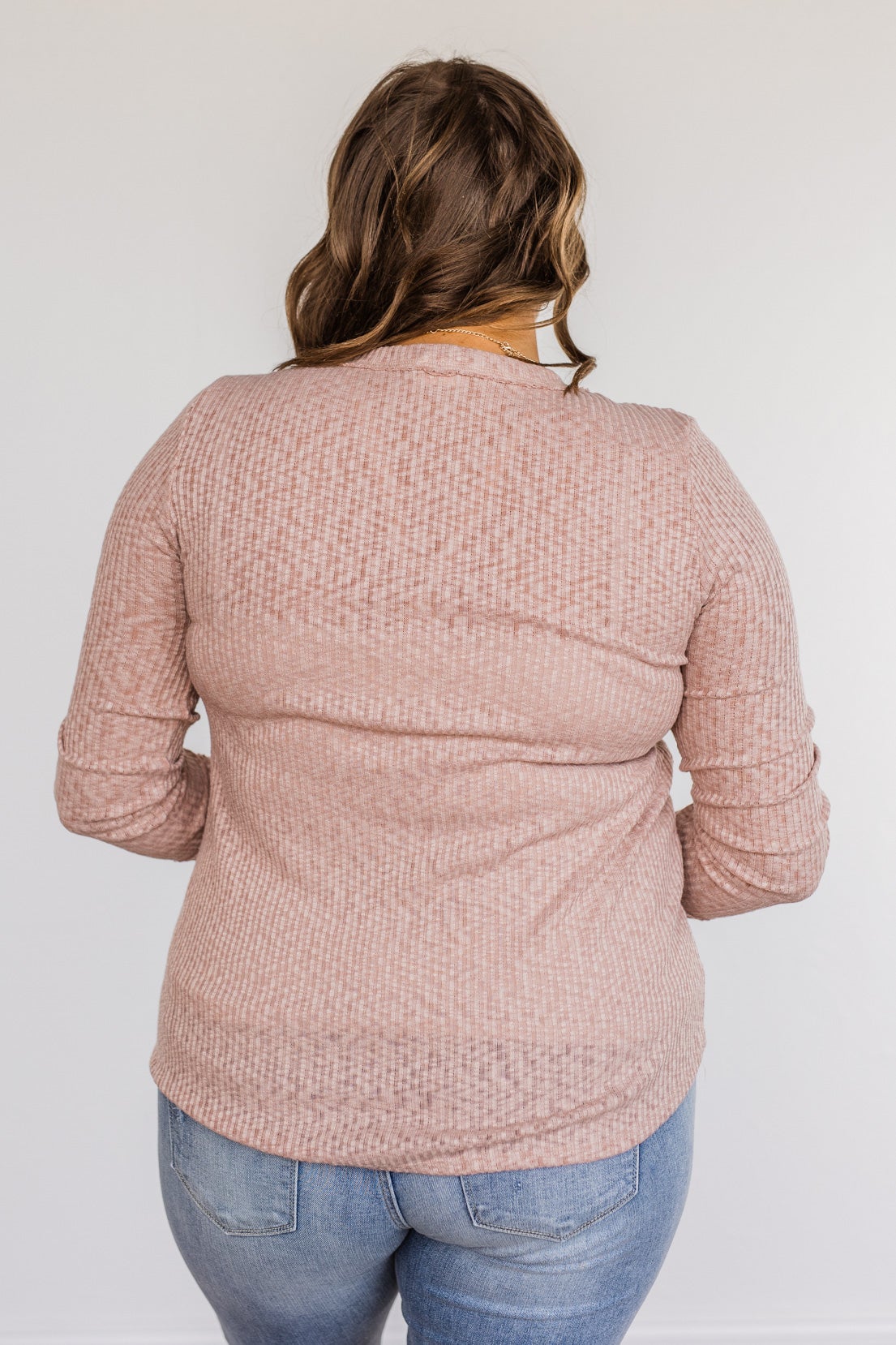 Better Than Ever Long Sleeve Knit Top- Pink