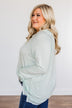 Wake Up The Day Long Sleeve Top- Light Mint
