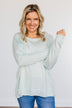 Wake Up The Day Long Sleeve Top- Light Mint