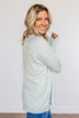 Wake Up The Day Long Sleeve Top- Light Mint