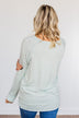 Wake Up The Day Long Sleeve Top- Light Mint