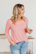 Call Me Soon Long Sleeve Top- Pink