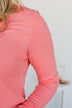 Rise To The Top Long Sleeve Henley Top- Bubblegum Pink