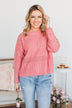 Kiss Me More Knit Sweater- Pink