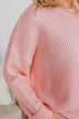 Captivating In Color Knit Sweater- Baby Pink