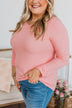 Call Me Soon Long Sleeve Top- Pink