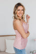 Dance Through The Night Sequin Tank Top- Pink