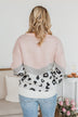 Makes My Heart Melt Color Block Sweater- Blush, Grey, & Ivory