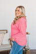Where Is The Love Long Sleeve Top- Hot Pink