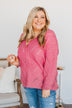 Dance Into The Night Pointelle Sweater- Bright Pink