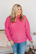 Captivating In Color Knit Sweater- Hot Pink