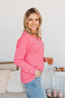 Where Is The Love Long Sleeve Top- Hot Pink