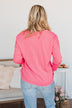 Where Is The Love Long Sleeve Top- Hot Pink