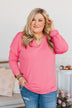 Where Is The Love Long Sleeve Top- Hot Pink