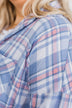 Only Thing I Dream Of Plaid Top- Blue