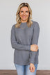 Be Fashionable Knit Sweater- Dark Denim