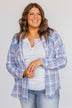 Only Thing I Dream Of Plaid Top- Blue