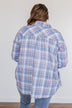 Only Thing I Dream Of Plaid Top- Blue