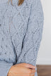 Where Life Leads Chenille Knit Sweater- Blue