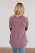 Compliment Me Striped Color Block Top- Dark Lavender