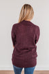Home Is Where The Heart Is Knit Cardigan- Dark Plum