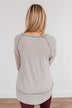 Life Is Calling Long Sleeve Top- Grey