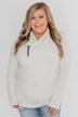 Give Me Time Zipper Pullover Top - Cream