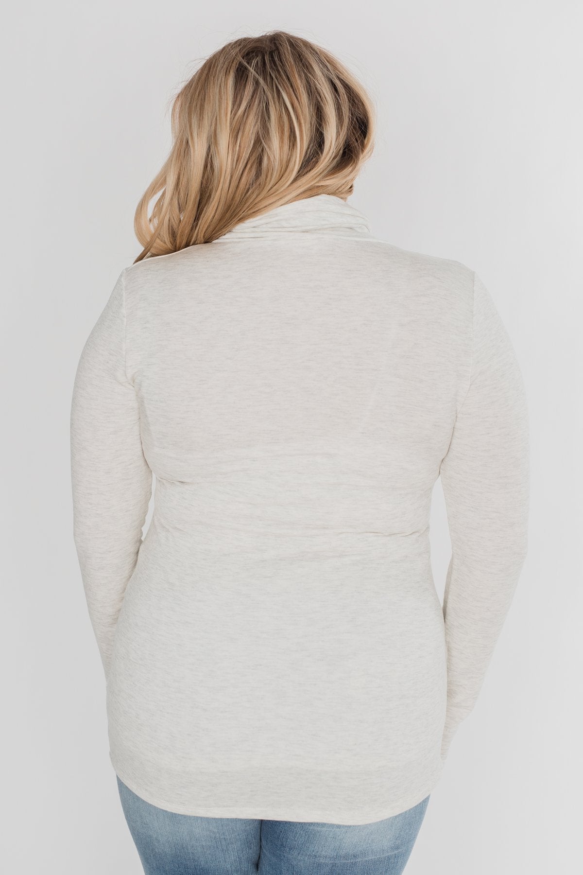 Give Me Time Zipper Pullover Top - Cream