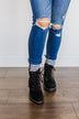Blowfish Ruthey Booties- Black Saddlerock & Vanity Knit