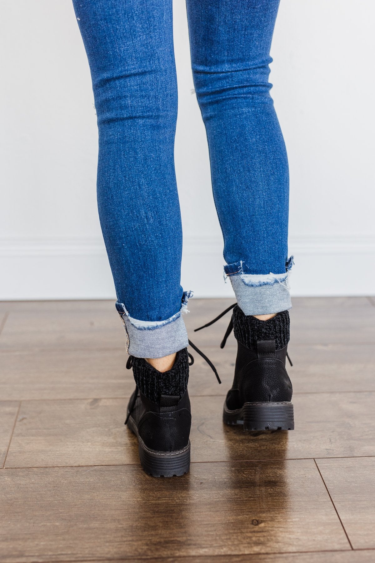 Blowfish Ruthey Booties- Black Saddlerock & Vanity Knit