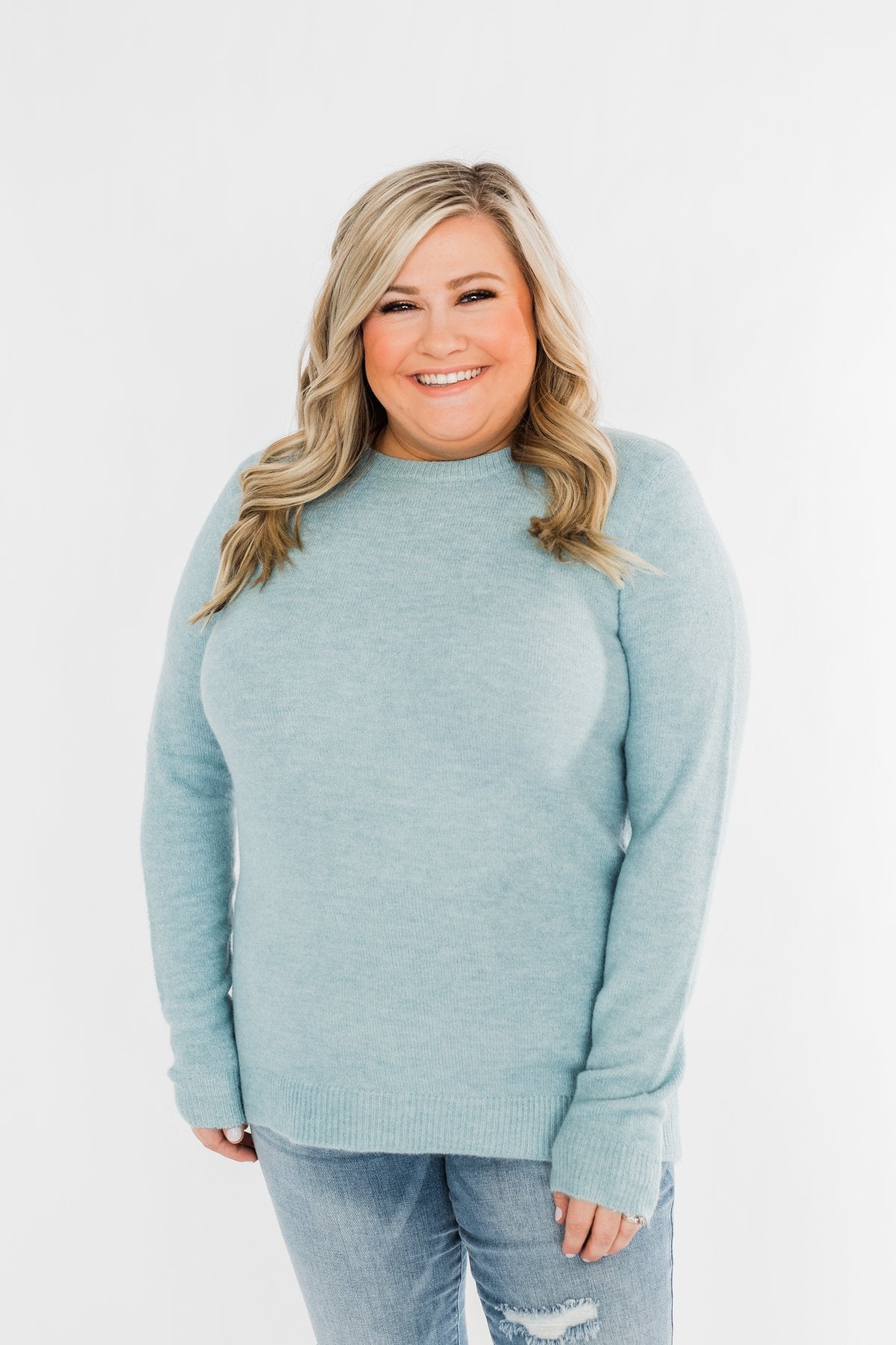 Make A Wish Knit Sweater- Sky Blue