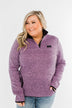 Pulse Exclusive Quarter Button Pullover- Heathered Purple