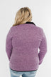 Pulse Exclusive Quarter Button Pullover- Heathered Purple