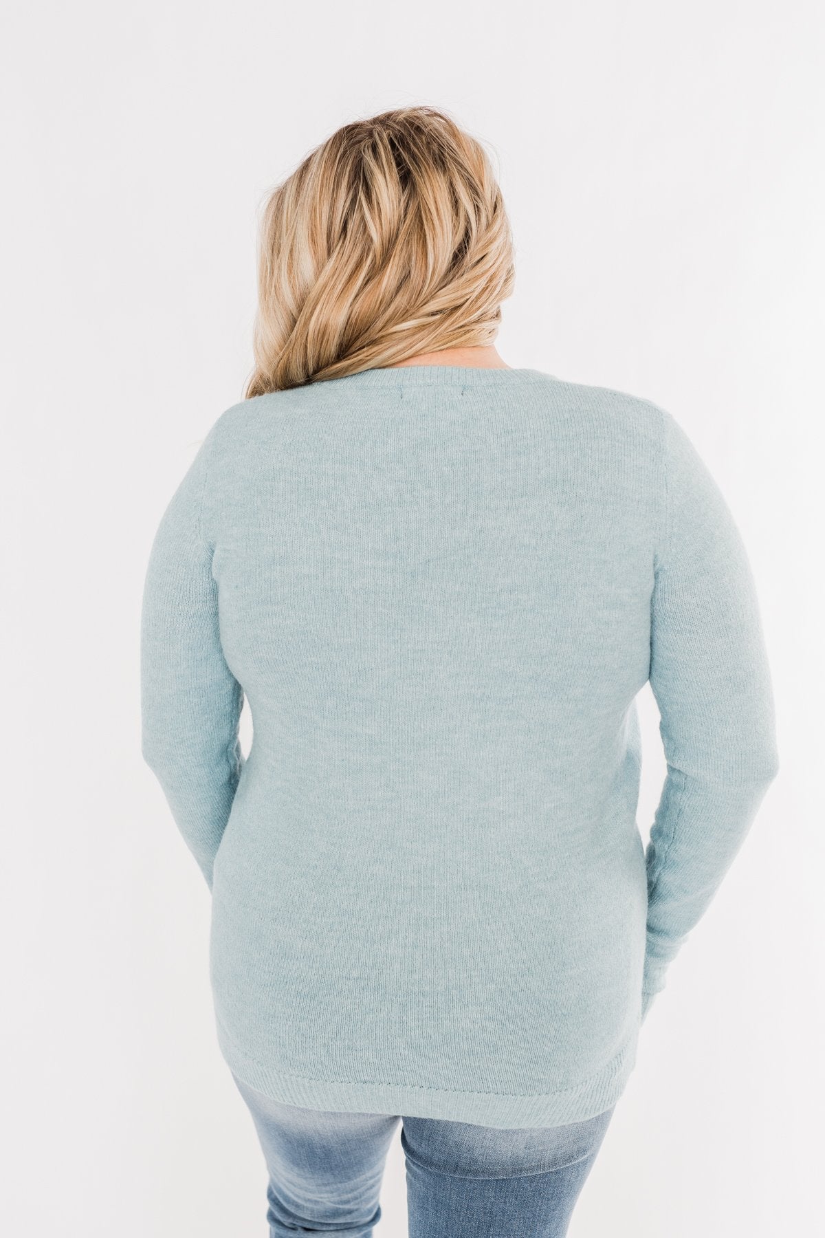 Make A Wish Knit Sweater- Sky Blue