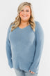 Remind Me Again Knit Sweater- Blue
