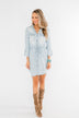 Denim Midi Shirt Dress- Light Wash