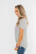 Sweet Spring Striped Pocket Top- Ivory & Lilac