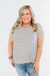 Sweet Spring Striped Pocket Top- Ivory & Lilac