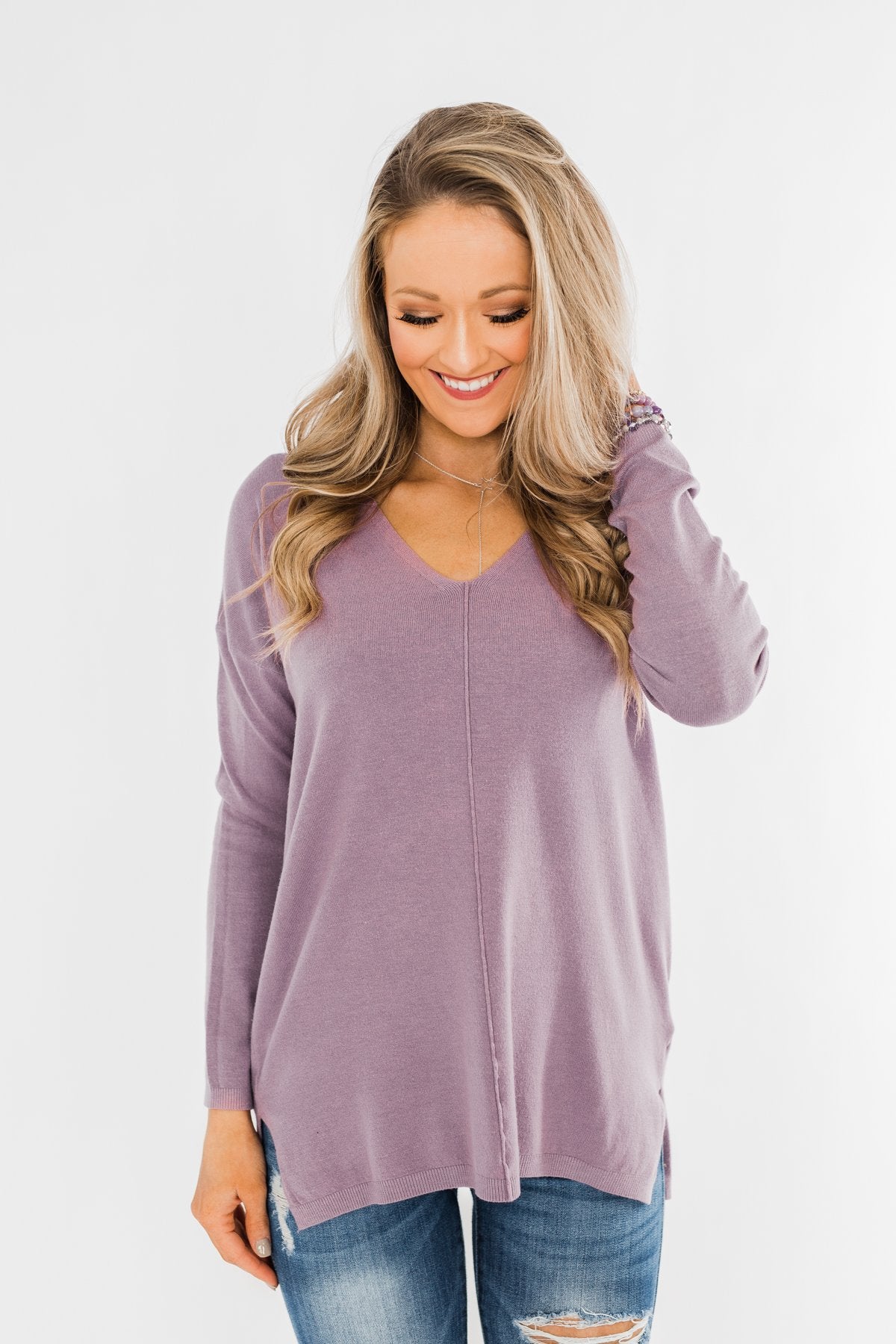 Truly Yours Sweater- Lavender