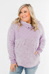 Just My Luck Quilted Sherpa Pullover- Lilac