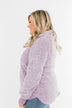 Just My Luck Quilted Sherpa Pullover- Lilac