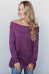 Cuddle Me Close Knitted Sweater- Purple