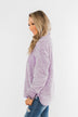 Just My Luck Quilted Sherpa Pullover- Lilac