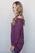 Cuddle Me Close Knitted Sweater- Purple