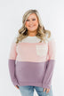 Day Dreamer Color Block Top- Blush & Purple