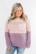 Day Dreamer Color Block Top- Blush & Purple