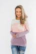 Day Dreamer Color Block Top- Blush & Purple